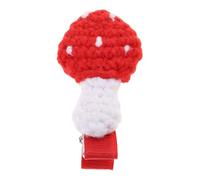 TingHaoO Pince à cheveux en forme de champignon faite à la main - Jolies épingles à cheveux tricotées - Accessoires de fête pour filles