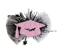 TingHaoO Pince à cheveux pour étudiant en maille pour remise de diplôme, chapeau de célibataire, décoration de cheveux pour fête de remise de diplôme