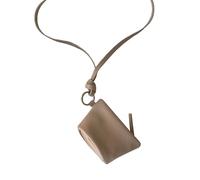 TingHaoO Pochettes tendance en cuir synthétique pour pièces de monnaie et clés avec cordon tour de cou, poche à changer, organisation facile pour femmes et adolescentes, abricot