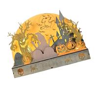 TingHaoO Pont de citrouilles d'Halloween avec lumière LED facile pour les fêtes dans les maisons et l'espace d'événement décoration de vacances amovible