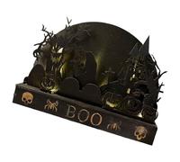 TingHaoO Pont de citrouilles d'Halloween avec lumière LED facile pour les fêtes dans les maisons et l'espace d'événement décoration de vacances amovible