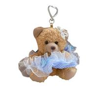 TingHaoO Porte-clés en forme d'ours en peluche délicate et décoration de sac à dos tendance