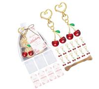 TingHaoO Porte-clés motif cerises de qualité supérieure - Décoration de festival pour les navetteurs, les invités, les amateurs de voyage