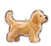 TingHaoO Porte-clés souvenir souvenir en forme de chien transparent en forme de chien pour collectionneur de fourrures ou de sacs