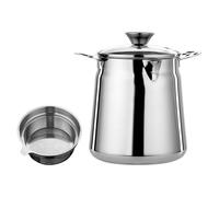 TingHaoO Porte-graisses fonctionnels avec passoire en acier inoxydable 316 Pots de filtration d'huile avec haute résistance à la corrosion Bidon d'huile de cuisson