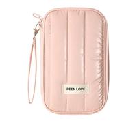 TingHaoO Porte-monnaie portable de grande capacité - Porte-cartes élégant - Organisateur de cartes simple pour femme, rose