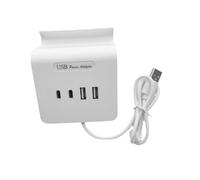 TingHaoO Répartiteur USB C USB 2.0 à 4 ports d'extension rapide de charge durable multifonctionnel pour appareils PC Adaptateur USB pour bureau