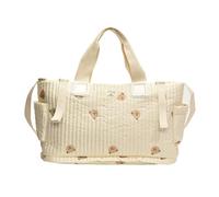 TingHaoO Sac à bandoulière de maternité portable avec un grand espace pour les fournitures de bébé avec joli motif brodé, organisateur essentiel pour bébé, Modèle ours