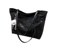 TingHaoO Sac à main surdimensionné pied-de-poule pour le travail des femmes, imperméable, pour ordinateur portable, matériaux en U, sac à main spacieux, main de travail, Pendentif noir, Taille unique
