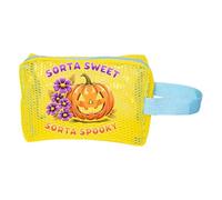 TingHaoO Sacs d'Halloween en maille pour enfants réutilisables et respirants pour collection de bonbons, cadeaux de fête pour enfants, pochettes réutilisables pour collation d'Halloween, jaune, No