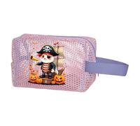 TingHaoO Sacs d'Halloween en maille pour enfants réutilisables et respirants pour collection de bonbons, cadeaux de fête pour enfants, pochettes réutilisables pour collation d'Halloween, a, No carry