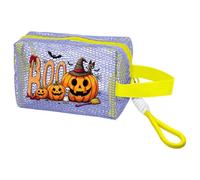 TingHaoO Sacs d'Halloween en maille pour enfants réutilisables et respirants pour collection de bonbons, cadeaux de fête pour enfants, pochettes réutilisables pour collation d'Halloween, violet, With