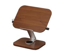 TingHaoO Support réglable en bois et aluminium pour ordinateur portable, tablette, livre de cuisine avec rotation à 360 degrés pour une utilisation polyvalente