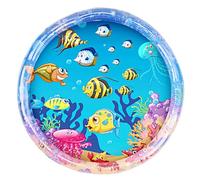 TingHaoO Tapis de refroidissement pour chiens - Coussin doux - Canapé gonflable - Chaise longue - Lit d'eau gonflable pour chien avec poissons