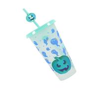 TingHaoO Tasse à changement de couleur efficace pour Halloween - 710 ml - Avec couvercles et paille - Activé par le froid - Pour boissons effrayantes - Couvertures surprise et tasse à paille