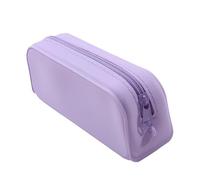 TingHaoO Trousse à crayons de grande capacité en silicone résistante à l'eau avec fermeture éclair pour étudiants, adultes, enfants, violet
