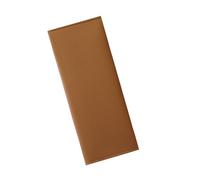 TingHaoO Trousse à crayons double couche de grande capacité - Couleur unie - Pour étudiant - Double couche - En cuir - Fournitures scolaires, marron