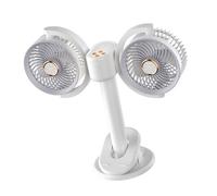 TingHaoO Ventilateur de bureau portable à clip - Veilleuse USB - Angles réglables - Solution de refroidissement pour ordinateurs portables et bureaux