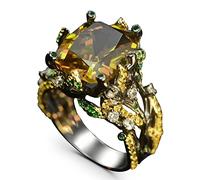Tingle Bague Alexandrite Bijoux fins Bijoux pour femmes Magic Forest BlackYellow Gold Sterling Silver Bague élégante