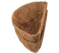 TINGMEI Doublure demi-ronde en fibre de coco pour panier suspendu, panier de fleurs mural - Doublure en fibre de coco pour pots de fleurs de jardin (35 cm)