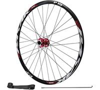 TINGMIAN Paire Roues VTT Jantes Alliage D'aluminium Roulements Étanches HG Axe Traversant 142 Mm 32 Trous for Cassette 7-12 Vitesses(QR Front Wheel,26 inch)