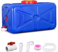 TINGMIAN Réservoir d'eau Rectangulaire Plastique 110L/160L/200L/310L, Réservoir d'eau D'extérieur Pur Épaissi PEHD(Blue,160L)