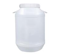 TINGMIAN Seau d'eau 25L/50L/60L,Réservoir d'eau Domestique, Réservoir d'eau Extérieur Plastique Qualité Alimentaire,Grand Réservoir d'eau Camping Circulaire(White,50L)
