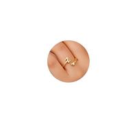 TINGN Bague en or plaqué or 14 carats - Étanche - Motif cœur - Avec lettres - Empilable - Cadeau pour femme et petite amie, Métal non précieux