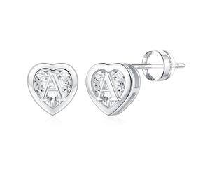 TINGN Boucles d'oreilles pour femme - Plaqué or 14 carats - Avec lettres - Hypoallergéniques - Avec zircone - Cadeau pour filles et femmes, Laiton Or jaune, Zircone cubique