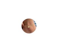 TINGN Bracelet de cheville pour femme - Plaqué or 14 carats - Cœur - Lettres - Chaîne de cheville pour enfants et filles - Étanche - Pour l'été - Plage - Multirangs - Cadeau pour femme et petite amie