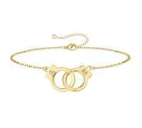 TINGN Bracelet deux lettres en or pour femme - Plaqué or 14 carats - Menottes - Bracelet avec lettres - Pour adolescentes et filles - Bijoux en or - Cadeaux personnalisés