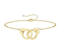 TINGN Bracelet deux lettres en or pour femme - Plaqué or 14 carats - Menottes - Bracelet avec lettres - Pour adolescentes et filles - Bijoux en or - Cadeaux personnalisés