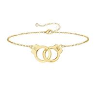TINGN Bracelet deux lettres en or pour femme - Plaqué or 14 carats - Menottes - Bracelet avec lettres - Pour adolescentes et filles - Bijoux en or - Cadeaux personnalisés