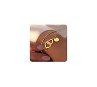 TINGN Bracelet en or pour femme - Plaqué or 14 carats - Bracelet en forme de cœur avec lettres de A à Z - Bracelets pour adolescentes et filles - Bijoux en or personnalisés - Cadeau d'anniversaire