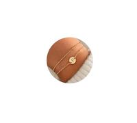 TINGN Bracelet Femme Or - Plaqué Or 16 Carats Charme Bracelet Personnalisé Or Lettre P Double Bracelet pour Femme et Fille Cadeau pour l'anniversaire pour Mère Bijoux