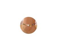 TINGN Chaîne de cheville pour femme - Plaqué or 14 carats - Perles bohème - Réglable - Étanche - Coloré - Pour fille - Lettres de A à Z avec cœur - Pour femme