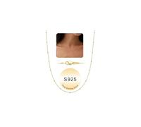 TINGN Chaîne en argent sterling 925 pour femme - Largeur réglable de 1 mm - Chaîne en argent 925 sans pendentif - 36 cm à 60 cm, 14 Zoll(36CM), Argent sterling