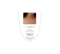 TINGN Chaîne en argent sterling 925 pour femme - Largeur réglable de 1 mm - Chaîne en argent 925 sans pendentif - 36 cm à 60 cm, 14 Zoll(36CM), Argent sterling
