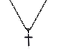 TINGN Chaîne en forme de croix pour homme et femme en argent 925 avec pendentif en forme de croix en acier inoxydable, 41.0 Zentimeter, Argent sterling