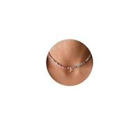 TINGN Collier avec Lettre pour Femme Fille - Collier Perle Colorées avec lettre P Initiale Chaîne ras du cou Bijoux Tendance pour Femme Petite Amie Collier Perle Cadeau Anniversaire Femme Fille Bijoux
