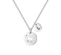 TINGN Collier Cheval en Acier Inoxydable pour Femmes et Filles - Pendentif Cœur Creux - Cadeau pour Amateurs de Chevaux - Bijoux Délicats pour Adolescentes