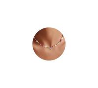TINGN Collier de perles colorées pour femmes et filles - Collier de lettres fait à la main - Cadeau d'anniversaire pour petite amie - Cadeau d'anniversaire pour femme, adolescente et fille, Laiton