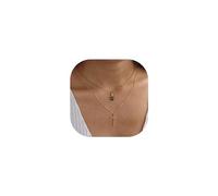 TINGN Collier Femme Or, Plaqué Or 14 Carats Collier Croix en Couches pour Femme Collier Pendentif Croix en Diamant Collier Croix Femme Collier Fille Or Idee Cadeau Anniversaire pour Femme Fille Bijoux