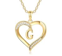 TINGN Collier Fille, Cadeau Fille, Bijoux Enfants Fille, Collier Femme Or, Pendentif Lettre, pendentif lettre G, Cadeau Femme, Collier Femme Or, Cadeau Anniversaire Femme