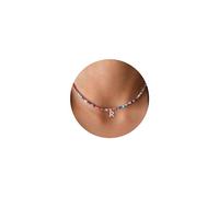 TINGN Collier Perle Colorées avec Lettre R pour Fille 8-10 Ans - Bijoux Boho Femme, Cadeau d'Anniversaire pour Adolescentes