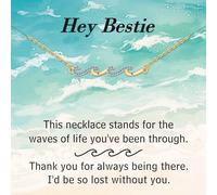 TINGN Colliers cadeaux pour femme - Colliers ondulés plaqués or 14 carats pour femme, cadeau d'anniversaire, de départ à la retraite pour maman, fille, sœur, amitié, cadeau d'anniversaire pour