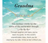 TINGN Colliers cadeaux pour femme - Colliers ondulés plaqués or 14 carats pour femme, cadeau d'anniversaire, de départ à la retraite pour maman, fille, sœur, amitié, cadeau d'anniversaire pour