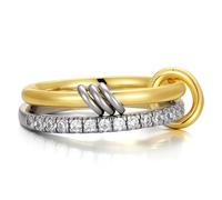TINGN Ensemble de bagues empilables en plaqué or 14 carats - Hypoallergéniques - Pour femme et homme, 60