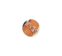 TINGN Lot de 3 bracelets pour femme plaqué or 14 carats pour femme et fille - Perles superposées - Bracelet réglable, Cuivre