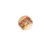 TINGN Lot de 5 bracelets de perles colorées pour femme et fille - Fabriqué à la main - Avec lettres - Boho - Cœur - Bracelets empilables - Cadeaux personnalisés pour femmes et adolescentes, Laiton